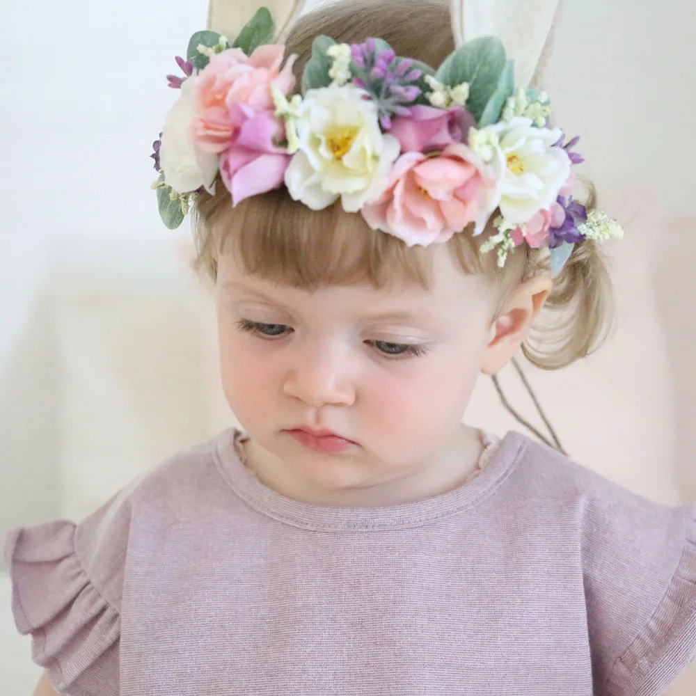 

Summer 1Piece Lady Children's Head Wreath Flower Crown Beach Holiday Artificial Garland Hair Wreaths Wedding Travel Photography