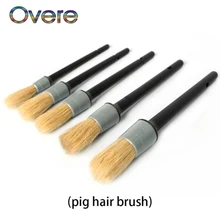 Овере 1 комплект автохимия щетка натуральных волос кабана щетки для чистки инструменты для BMW E60 E36 E46 E90 E39 E30 F30 F10 F20 X5 E53 E70