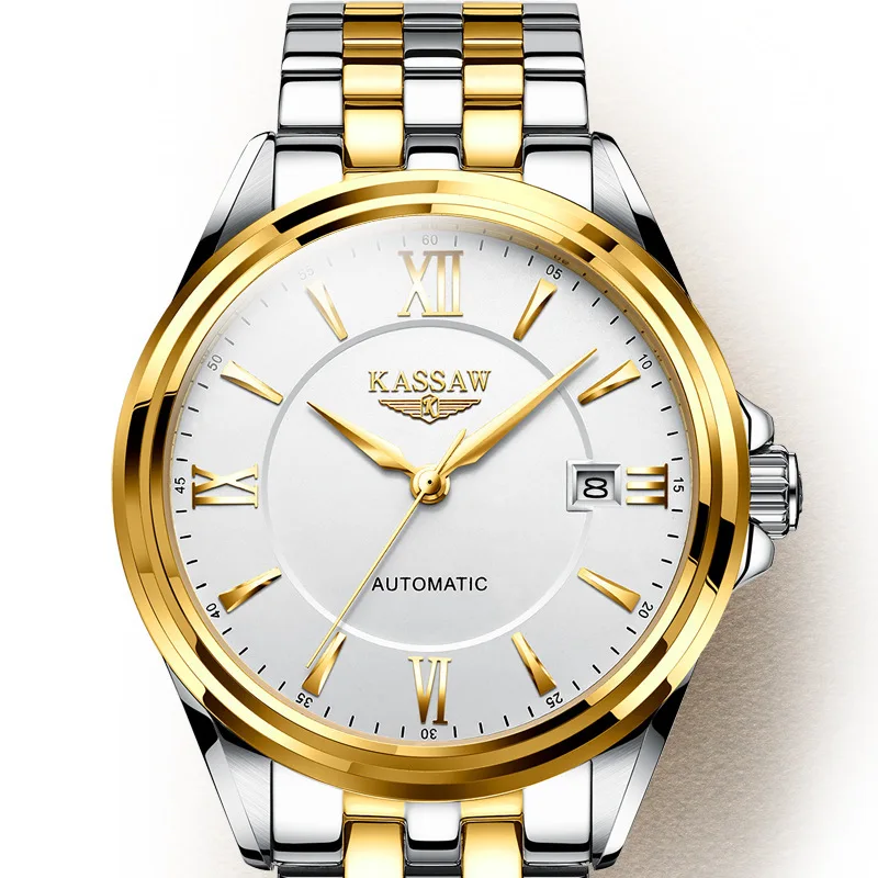 

Fully Automatic Mechanics Surface Male Sheet Steel Waterproof Hollow Out Steel Bring Business Affairs Wrist Gold Watch K818G