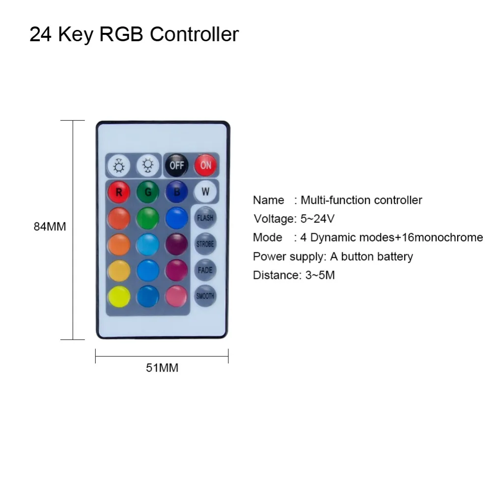 5 В USB RGB контроллер ИК пульт 3 17 24 Клавиша LED диммер 4 контактный интерфейс