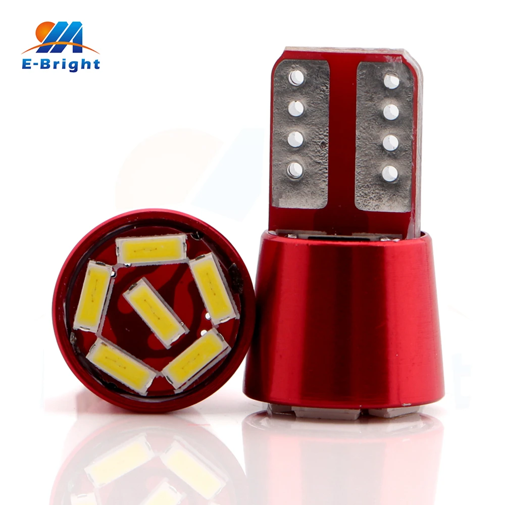 

10/50pcs 12V T10 Led Canbus 4014 6 SMD Light Bulbs Auto License Plate Lights Reading Lights Car Indicator White Free Shipping