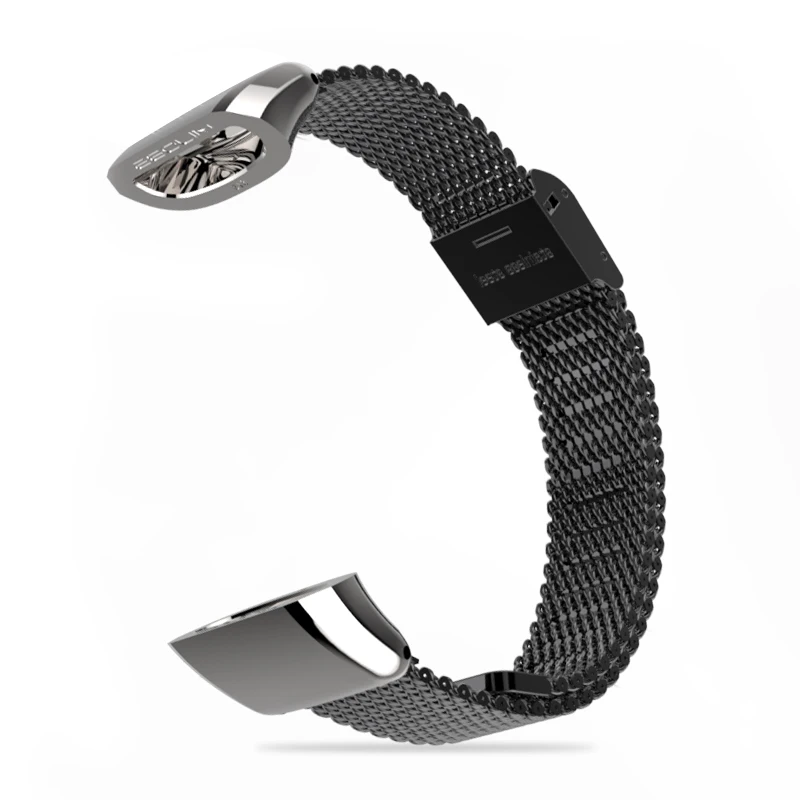 Mijobs металлический B19 B29 ремешок для huawei Band 2 Pro спортивный браслет умные аксессуары браслеты для huawei Band 2 ремешок умные часы - Цвет: Silver and Black