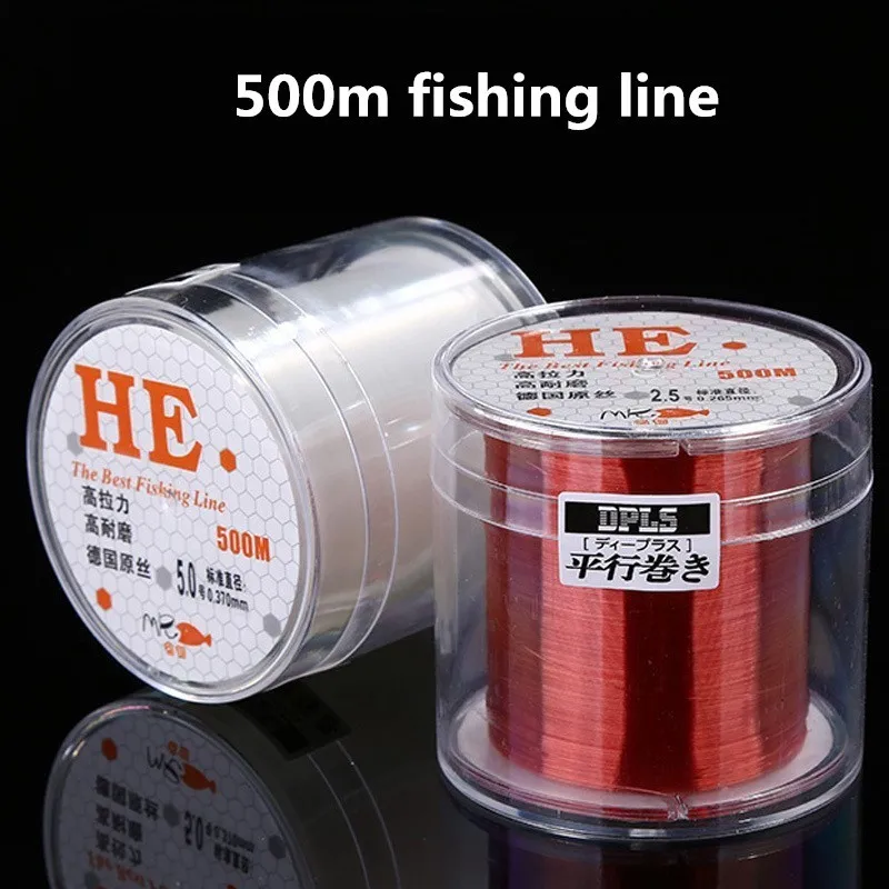 500m Nylon Fishing Main Lines Feeder Monofilament Transparent Fly Lure Line Sea Carp Lake River Peche Accessories Pesca Angeln 500m Nylon Fishing Main Lines Feeder Monofilament Transparent Fly Lure Line Sea Carp Lake River Peche Accessories Pesca Angeln
