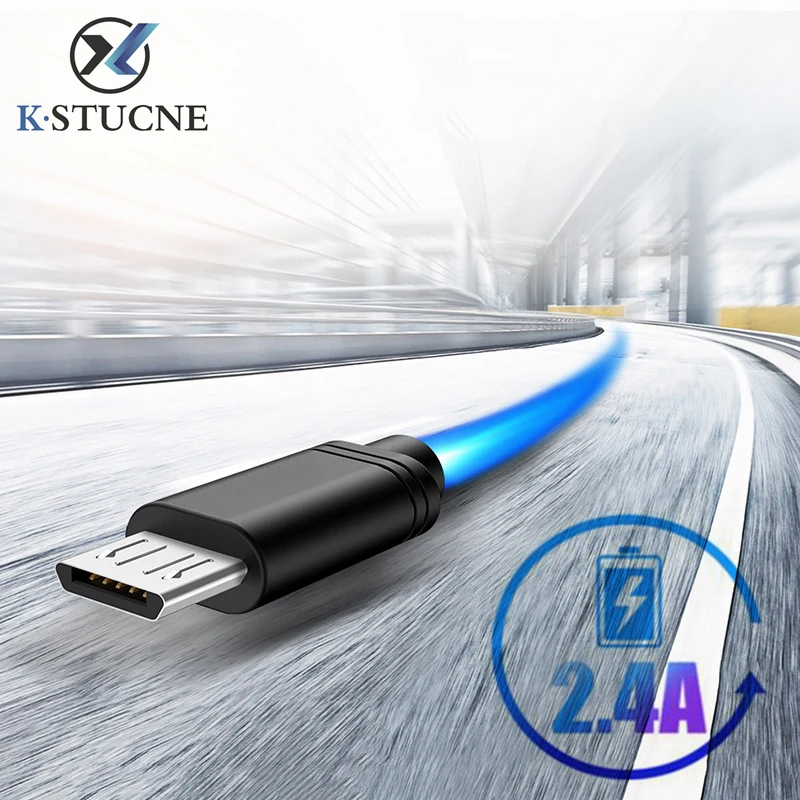 

Micro USB Cable 2.4A Fast Charge Kstucne USB Data Cable For Hua Wei Samsung Xiaomi Android Mobile Phone Usb Charging Sync Cables