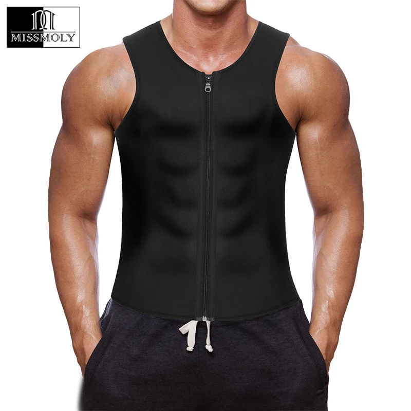 Vest Kewlioo Belt Zipper Neoprene Sauna Vest For Men Buy Online