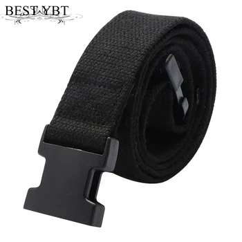 

Best YBT Men Canvas Plastic Insert buckle Belt Military training Cowboy Outdoor Sports decoration High Quality New Arrive Belt
