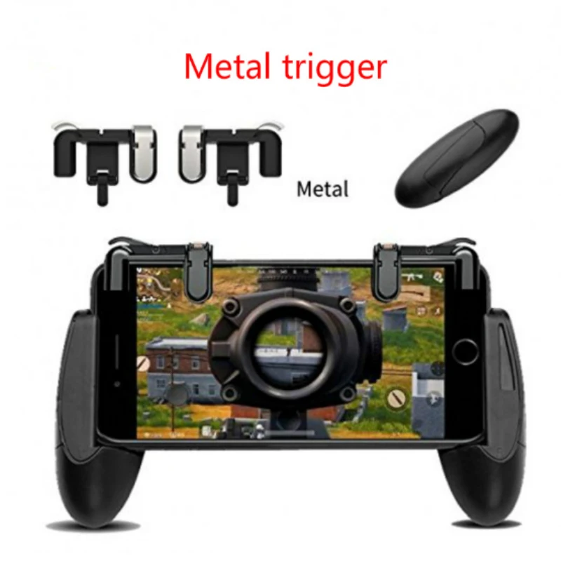 

Metal L1 R1 Gaming Trigger Smart Phone Game Shooter Controller Fire Button Handle For iPhone PUBG / Survival Rules / Knives On