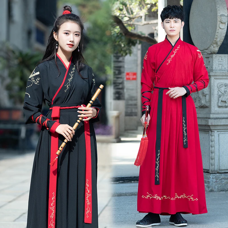 

Men Hanfu Costume Female Stage Outfits Han Element Performance Wear Male Chinese Style Traditional National Clothing Set DN3509