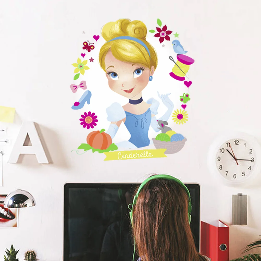 Disney cartoon sticker Frozen toys for children waterproof children bedroom decoration pusheen sticker pegatinas
