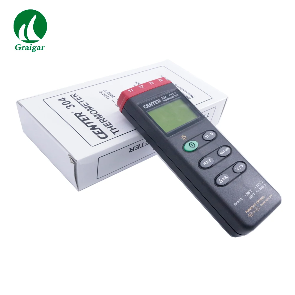 

CENTER-304 Portable 4 Channels Digital Thermometer Measuring Range: -200C~1370C