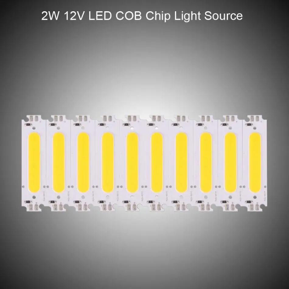 10 шт. 12 В 2 Вт COB Чип-светильник, подходит для COB лампы, светодиодный чип-модуль, лампочка для DIY, светильник s светодиодный светильник, светильники