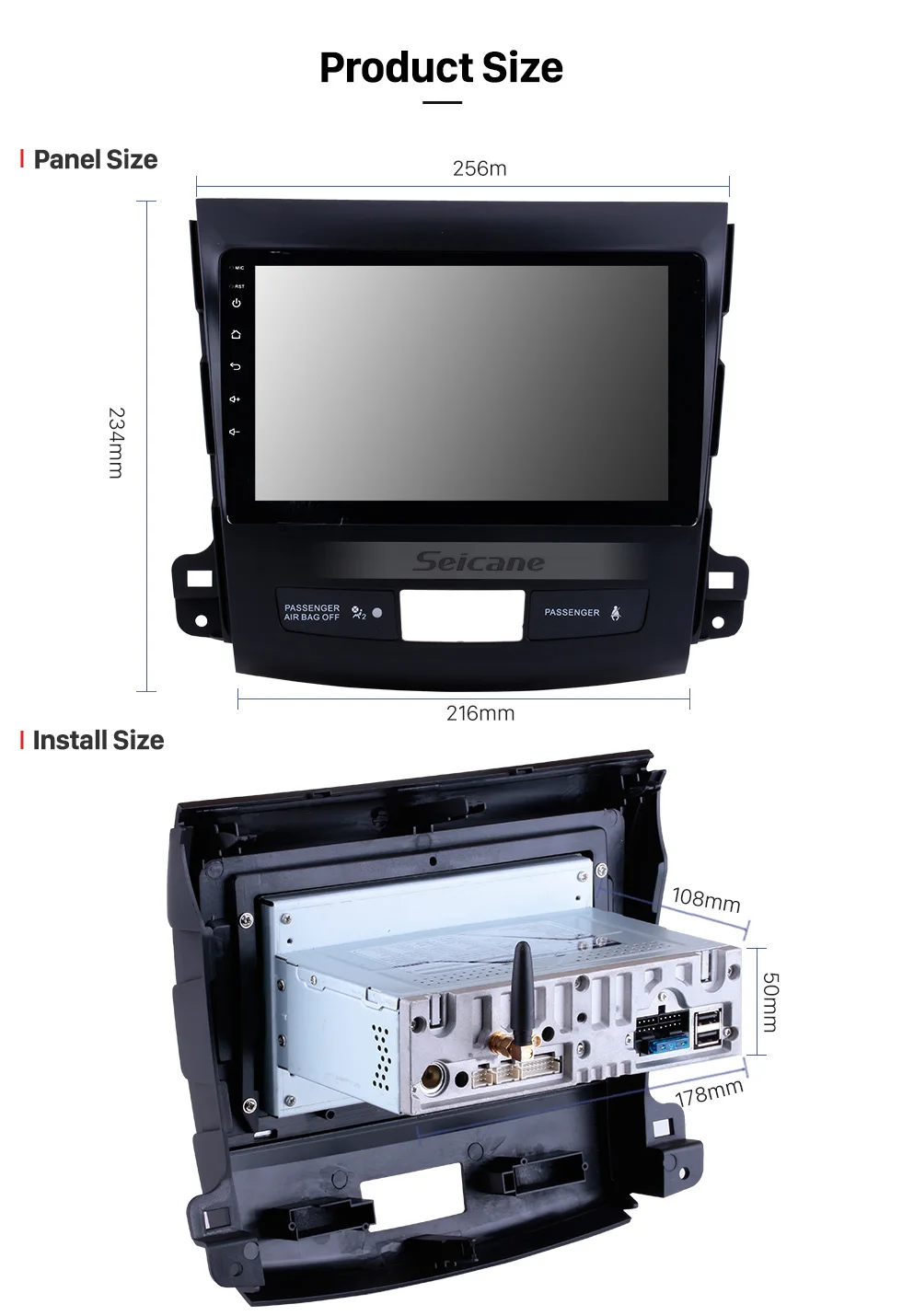 Flash Deal Seicane Android 8.0 9 Inch Car Stereo Radio GPS Navigation Multimedia Player For 2006 2007 2008 2009-2014 Mitsubishi OUTLANDER 21