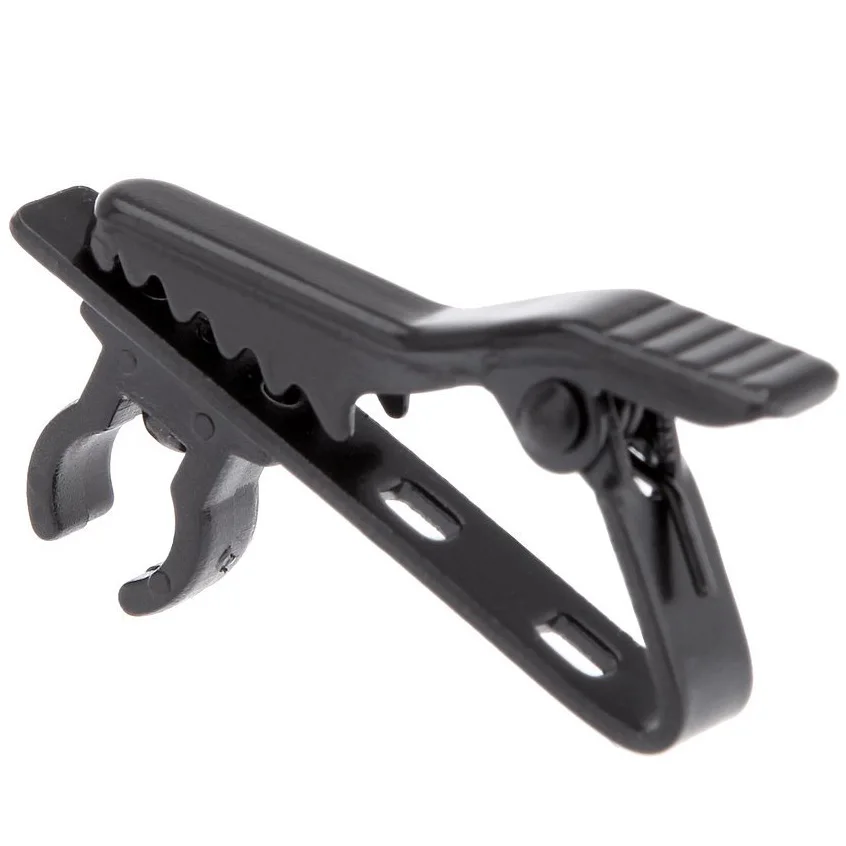 

TTKK Top Microphone Lapel Tie Clip for Lapel Lavalier Mic Black