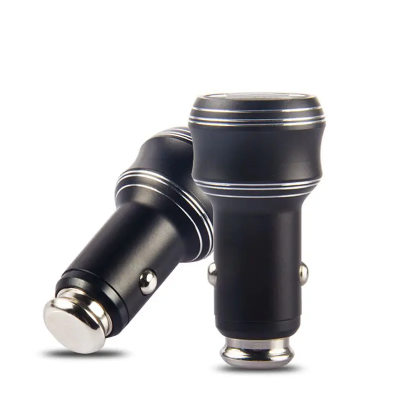 

Dual USB Car Charger Digital LED Display 5V 2.4A Aluminium Fast Charging Voltage Monitoring For iPhone Samsung Xiaomi