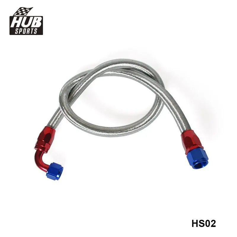 Hubsports - Universal Oil Feed Kit 1meter Stainless Steel Braided hose-AN10 fittings HU-HS02