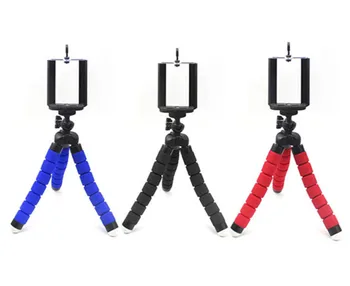 

Mini Sponge Octopus Tripod with Mobile Phone Clip for iPhone Samsung Xiaomi Huawei Mobile Phone Smartphone for Camera