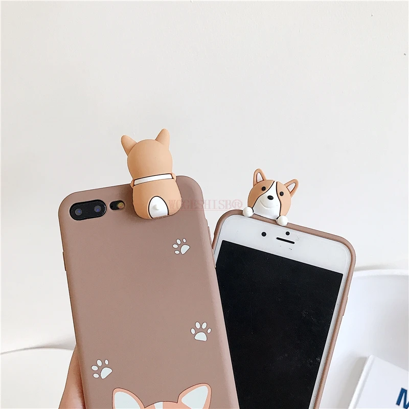 Чехол с единорогом для iPhone 7 Minnie Puppy Dog, мягкий силиконовый 3D игрушечный чехол для iPhone 6 6s 7 8 Plus X XR XS 11 Pro Max Coque Funda