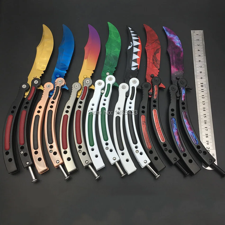 Butterfly in knife training stainless steel knife butterfly CS GO knife
