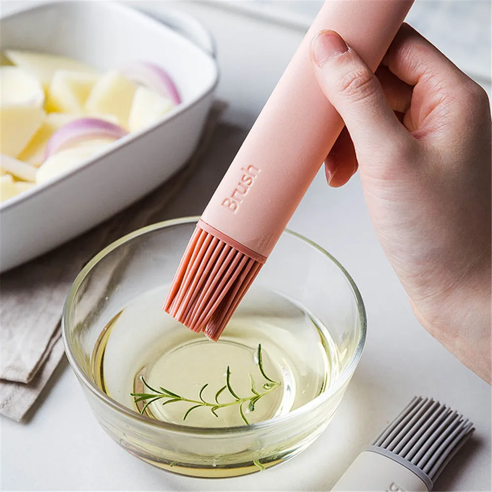 Silicone Oil brush Baking Cake BBQ Brush Bread Pastry Liquid Oil Butter Steak Pen Tube High Temperature Brush Kitchen Tool 1PC