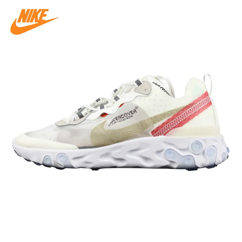 

Nike Epic React Element 87 Men's and Women's Running Shoes, White/Blue & White,Breathable Non-Slip AQ1813 339 AQ18&13 341