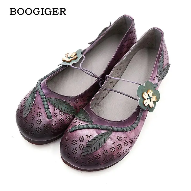 

2017 Autumn Women Flats Brown Designer Lady Mary Jane Flats Ankle Strap Embroidery Sweet Flower Ballet Flat Handmade Women Shoes