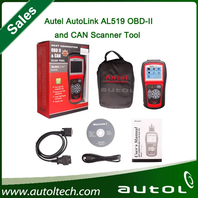 [Authorized Distributor] Auto diagnostic Code reader Autel AutoLink AL519 AUTO scan tool update on official website