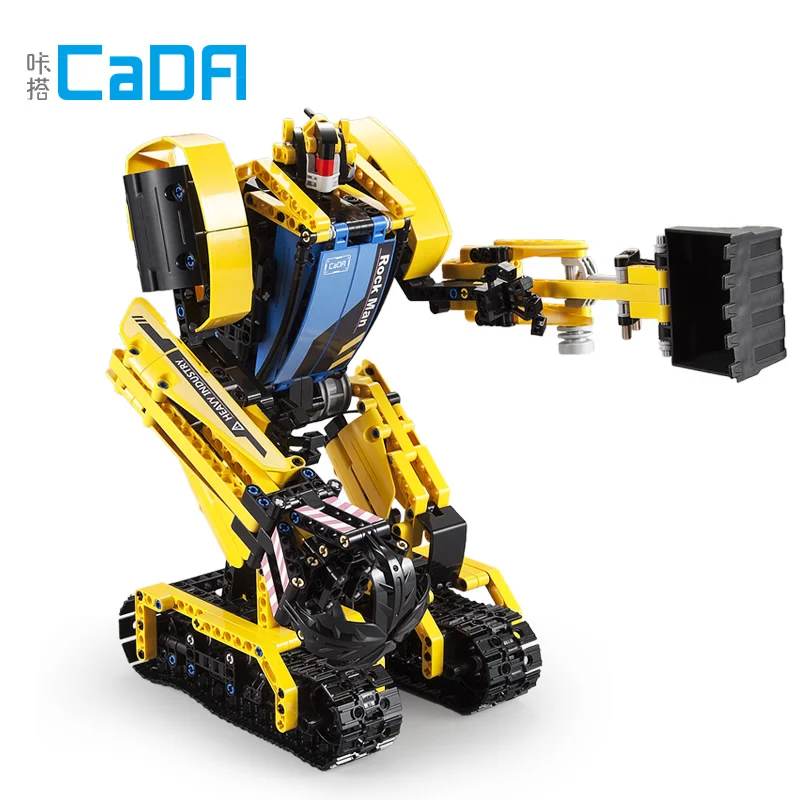 

KAZI Technic 2 in 1 Electric Remote Control Robot Transition Excavator Intelligent RC Building Blocks Toy RC Excavator Toys