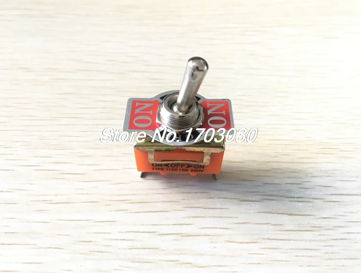 

AC 250V 15A SPST On/Center Off/On 3 Way Toggle Switch w Screw Terminals