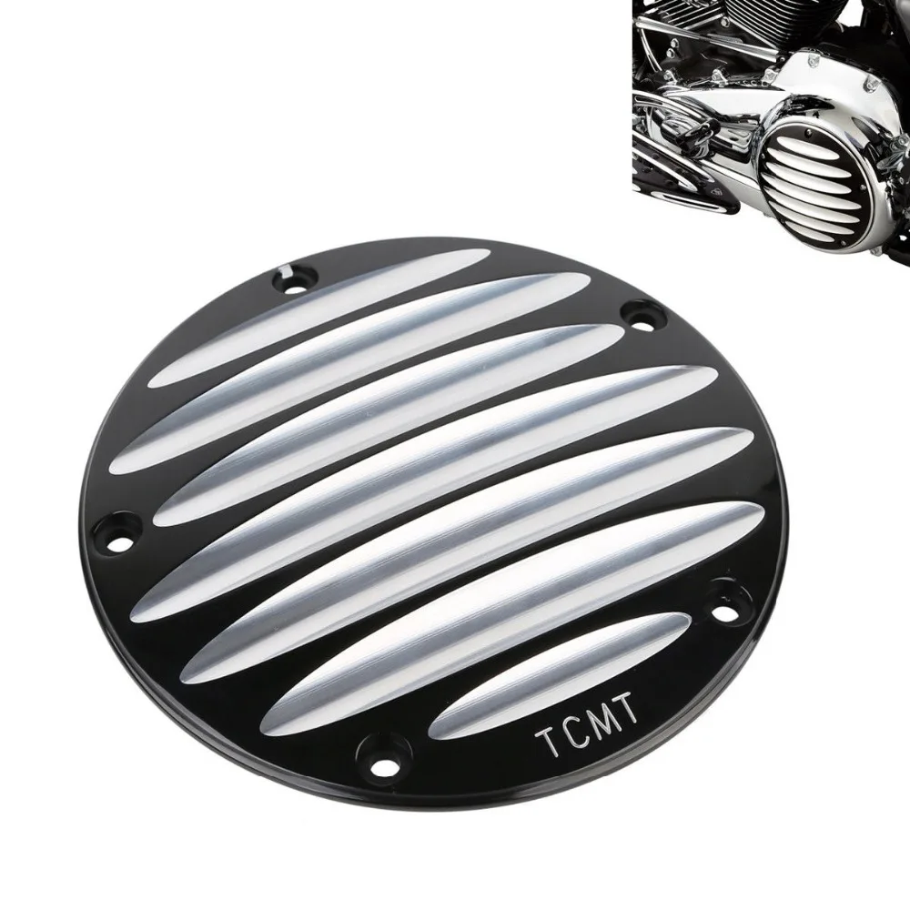  Black 5 Hole Derby Cover Twin Cam For Harley-Davidson Dyna Street Fat Bob FXDF