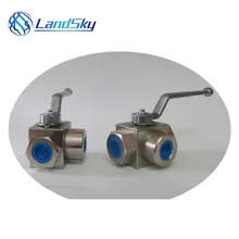 Alta pressão NPT1/4 threaded válvula de esfera maneira 3 fornecedores válvula de três vias válvula de esfera industrial fabricante porta NPT1 /4
