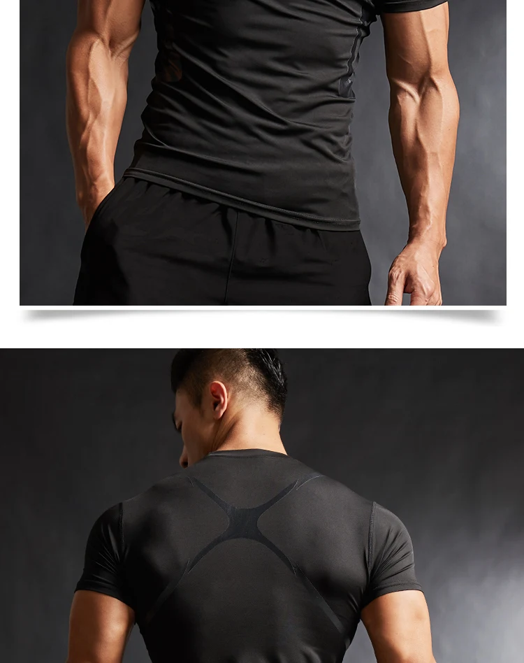 Мужские спортивные футболки для бега, Спортивная Мужская футболка с коротким рукавом для фитнеса и спортзала, быстросохнущая футболка для баскетбольных тренировок