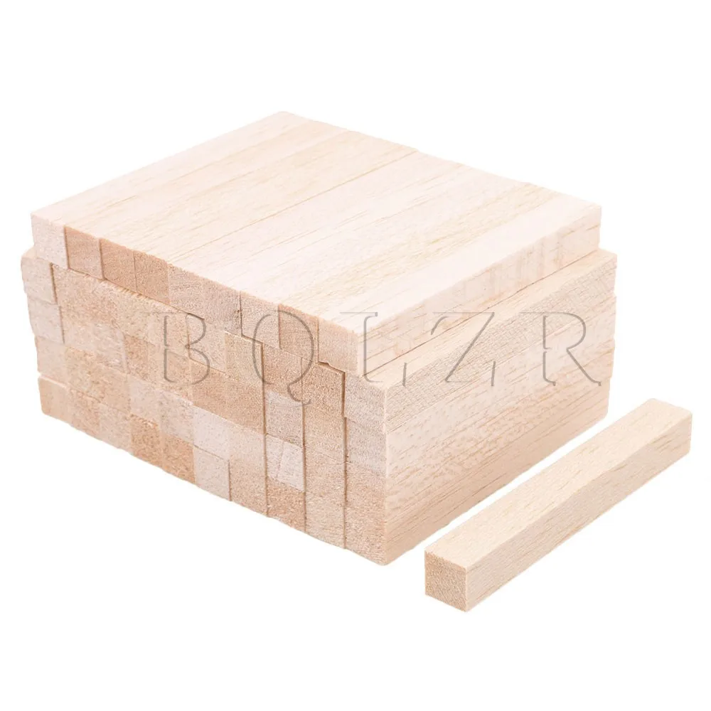 Buy BQLZR 50pcs 10x10x80mm Lightweight Wood Square
