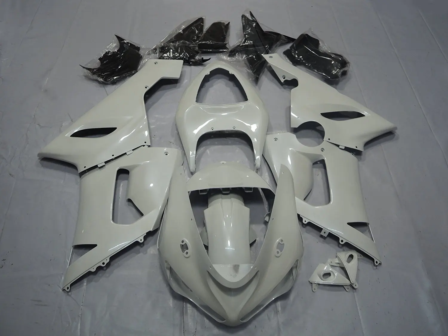 

ABS Plastic Motorcycle Bodywork Fairing Kit For Kawasaki Ninja 636 ZX-6R ZX6R 2005 2006 ZX 6R 05 06 Injection Mold Pear White