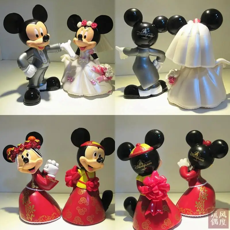 

2pcs / Set 14cm -17cm 0.7kg / Set Mickey Minnie Married Doll Toys