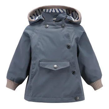 

M8858 Spring Outing Windbreak Rain Protection Jacket Girl Coat Boy Kids Tops Child Hoodie Windbreaker NEW Autumn Gray Outerwear