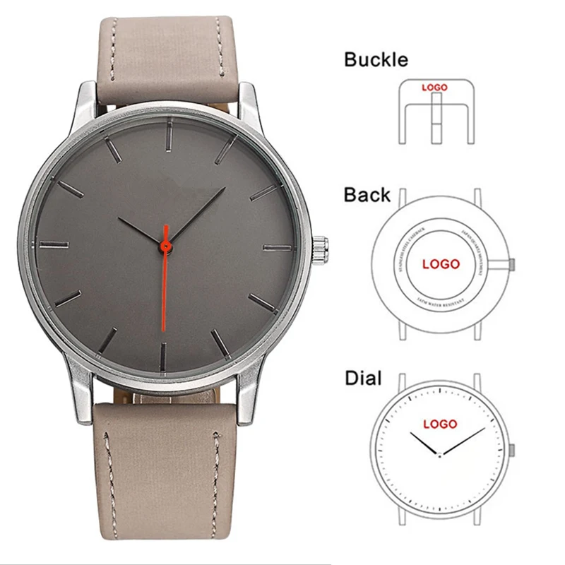 BAOSAILI BSL996 напечатать свой собственный дизайн на заказ Рисунок часов подарок Logotype персонализированные часы персонализированные Relojes - Цвет: logo on three place
