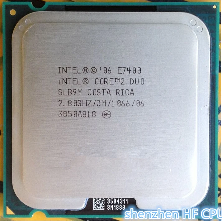 Оригинальный процессор Intel Core 2 Duo E7400 (2 8 ГГц/3 м/1066 МГц) настольный LGA775 (100% рабочий) |