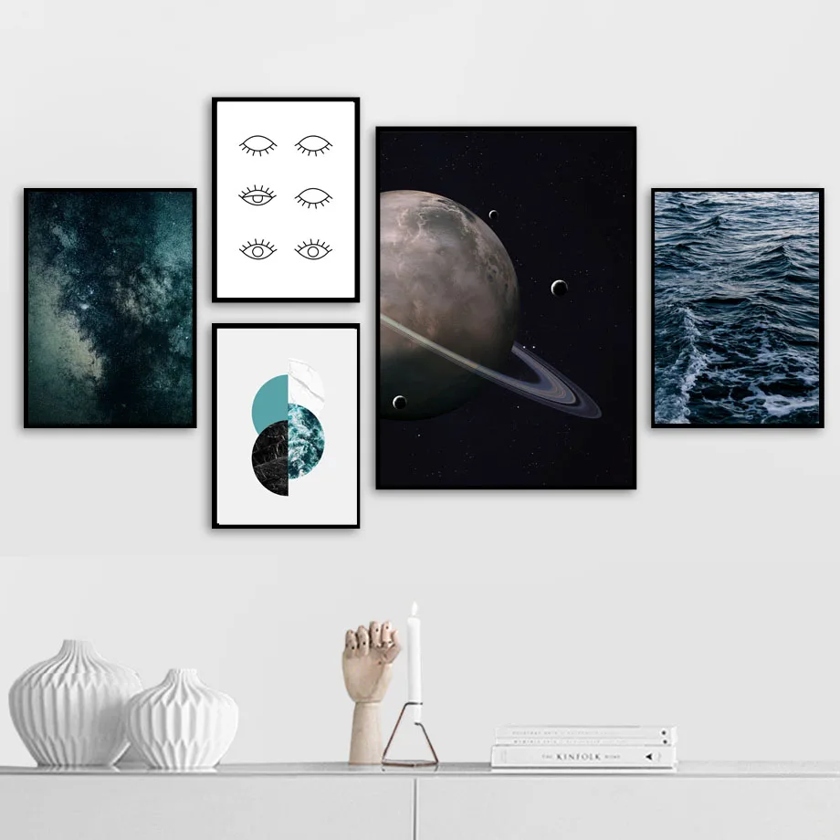 

Planet Universe Sea Eye Explore Landscape Wall Art Canvas Painting Nordic Posters And Prints Wall Pictures For Living Room Decor