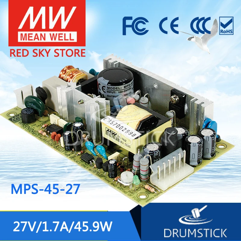 

MEAN WELL MPS-45-27 27V 1.7A meanwell MPS-45 27V 45.9W Single Output Medical Type