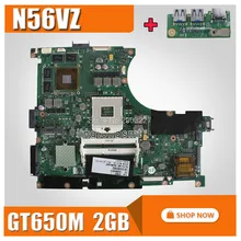 send board N56VZ Motherboard GT650 2G For ASUS n56v N56VM N56VJ N56VZ N56VB Laptop motherboard N56VZ