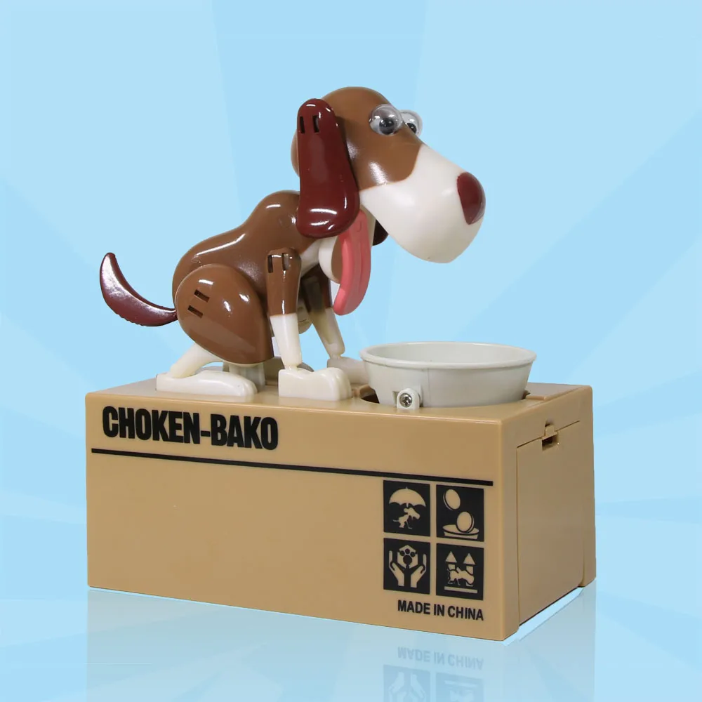 1 шт. Щенячий голодный Копилка Choken Bako Роботизированная собачья копилка для монет