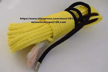 

Yellow 3/8"*100ft Synthetic Rope,Synthetic Winch Cable,3/8" Off Road Rope,Towing Rope,Winch Rope Extension