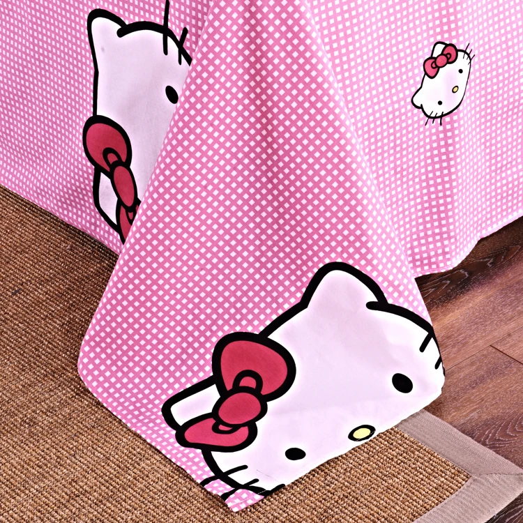 Hello kitty, хлопковый комплект постельного белья для детей, мультяшное постельное белье, Ститч, Doraemon, пододеяльник, комплекты, простыня, наволочка, Твин, полный размер, королева