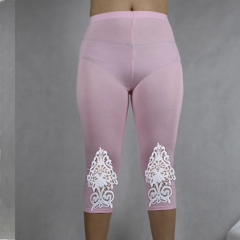 Cotton Leggings XS-7XL Plus Size Leggings Lace Decoration Women's Jeggings Plus Size 7XL 6XL 5XL 4XL 3XL White Black Purple Pink leggins Leggings