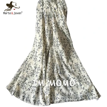 

Marte&Joven New Fashion Leaf Floral Embroidered Women Scarves Autumn Cotton Blends Linen Long Shawls For Women 180 * 75 cm
