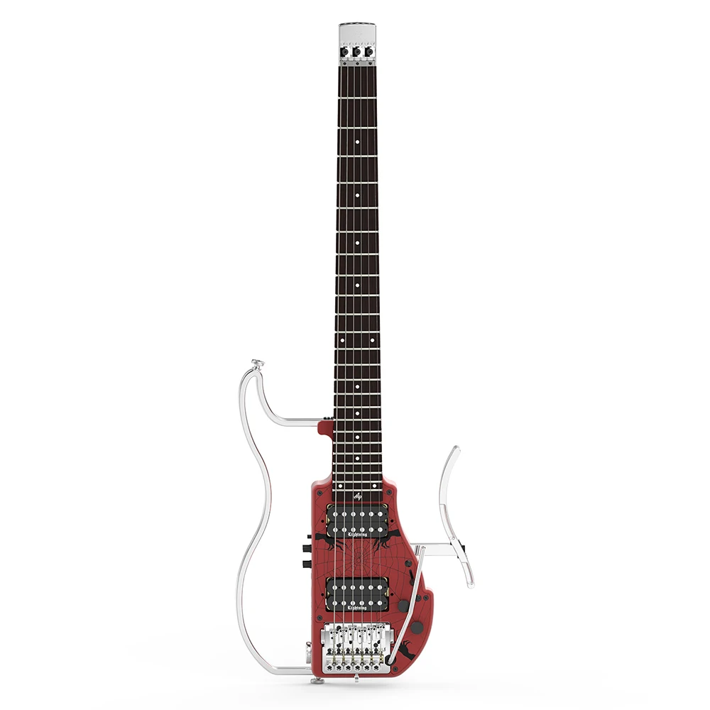 

ALP ADS-361HCL Professional Foldable Headless Travel Electric Guitar Double Humbucker Built-in Guitar Effect Ebony Fingerboard