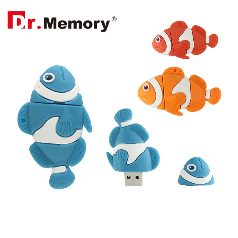 Dr.Memory 4/8/16/32 GB USB Flash Drive Cute Fish Shape Pen Drive Memory USB Stick Special Gifts Download Storage USB Pendrive