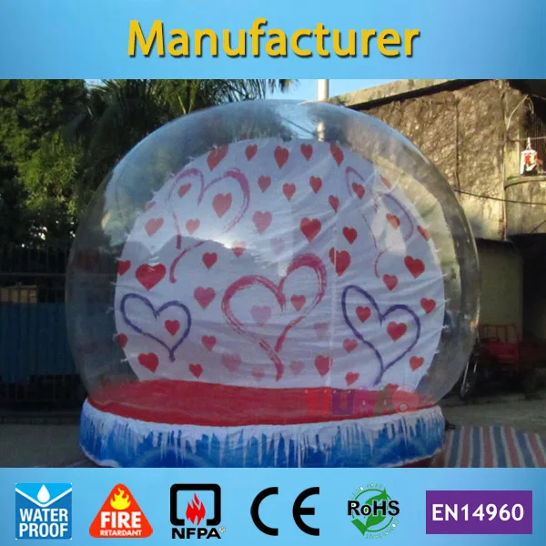 

Free Shipping Giant Christmas Inflatable Snow Globe for Decoration, Photo Snow Globe, Inflatable Human Snow Dome Tent