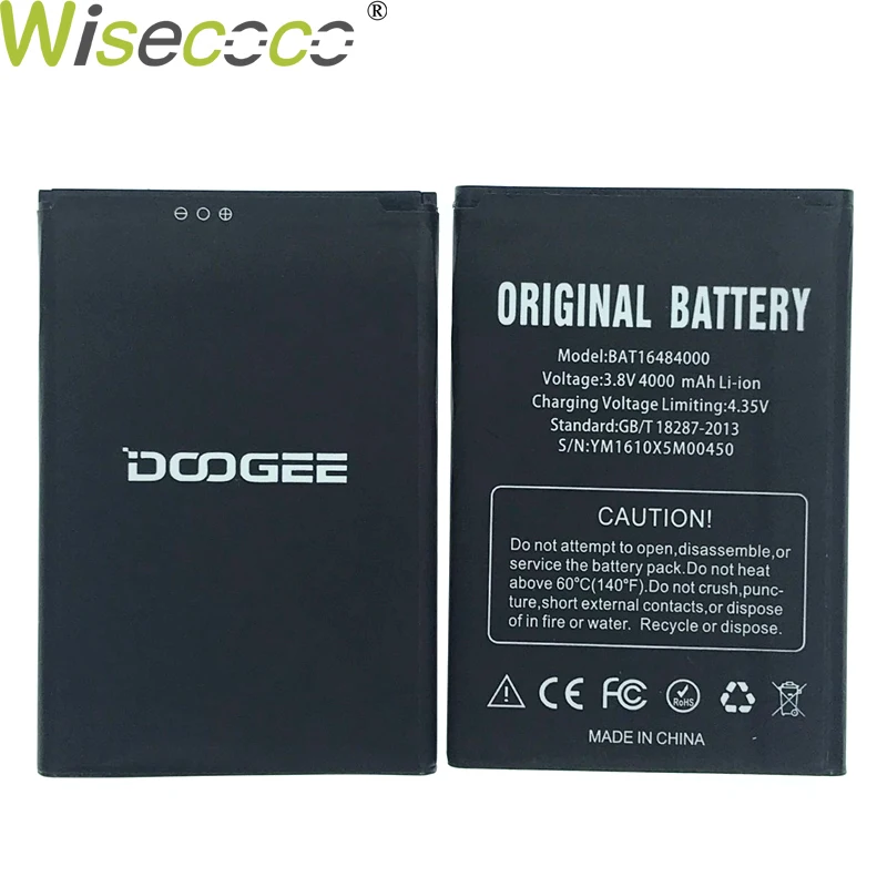 WISECOCO 2019 10 шт Новый оригинальный 4000 mAh BAT16484000 Батарея Для DOOGEE X5 Max x5max высокое