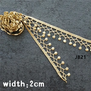 CHICKNIT мода различные стили Золотая кружевная лента для свадебного платья аксессуары смокинг кружево - Цвет: JB21